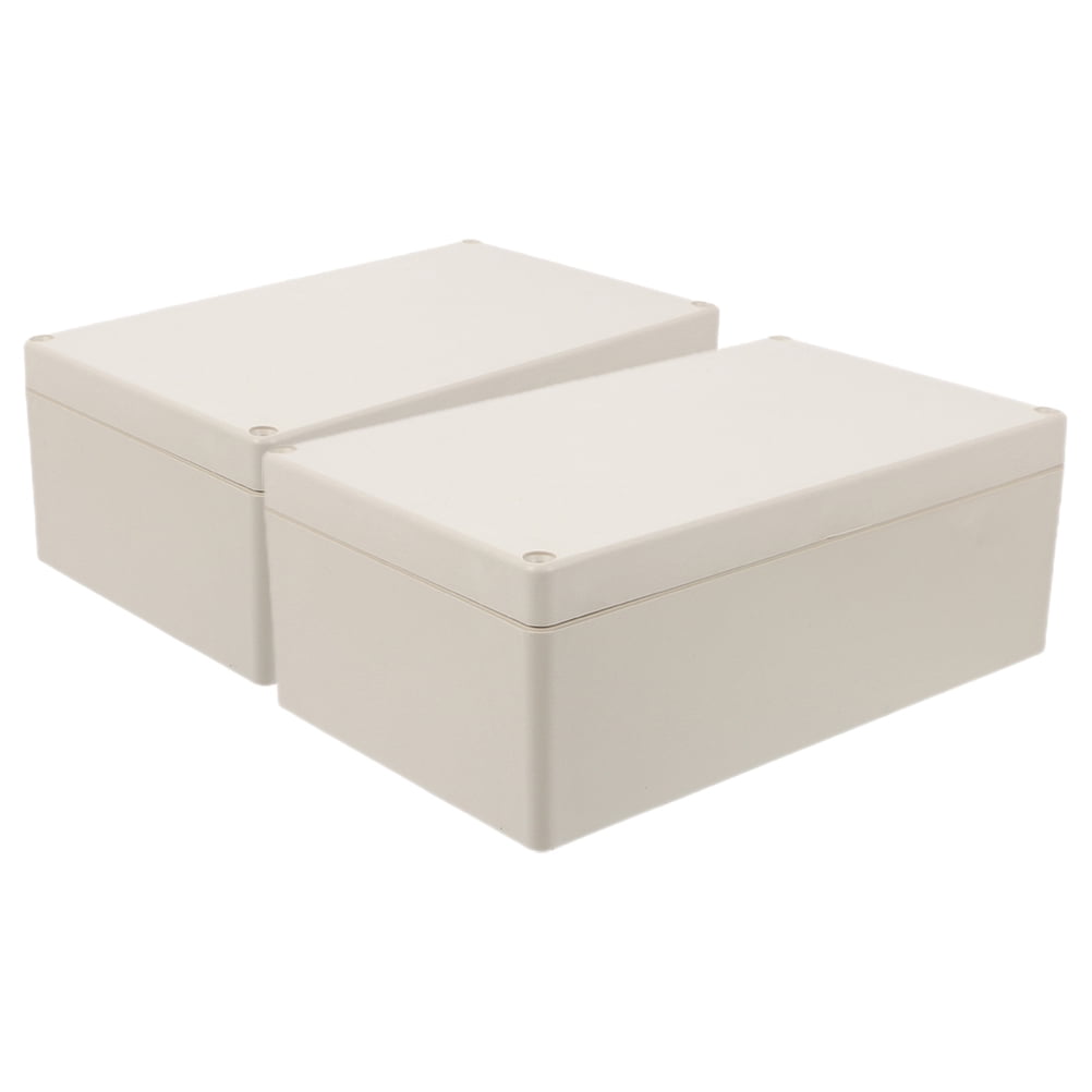 LOLIPPYY 2-Pack Weatherproof Outdoor Junction Box Plastic Electronic Controller Enclosure for Electrical Wiring
