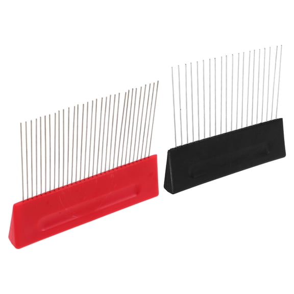 LOLIPPYY 2Pcs Pattern Comb for Texture Artistic Wall Scarifier Brush with Stainless Steel Teeth for Plaster