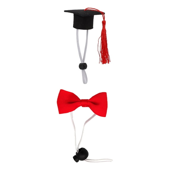 LOLIPPYY 2Pcs Pet Hat Pet Headdress Red Felt Cloth Shade Hats for Dogs for New Year