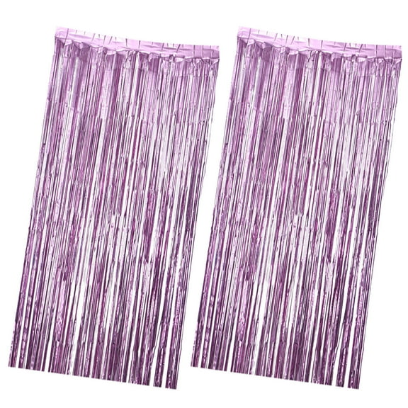 LOLIPPYY 2Pcs Pink Plastic for Photo Curtain 98.4*39.4in Picture Backdrop for Party