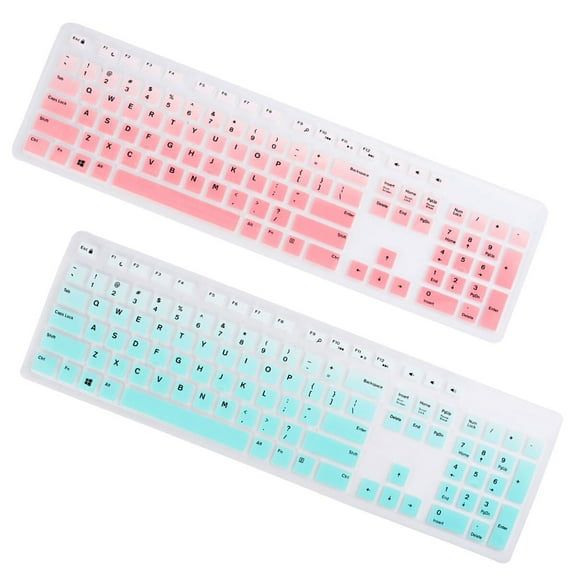 LOLIPPYY 2Pcs Pink Silicone Keyboard Cover Protective Film Soft Durable Easy to Clean