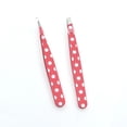 thumbnail image 1 of LOLIPPYY 2Pcs Pink Stainless Steel Eyebrow Tweezers Small Portable Eyebrow Clip for Balanced Use, 1 of 8