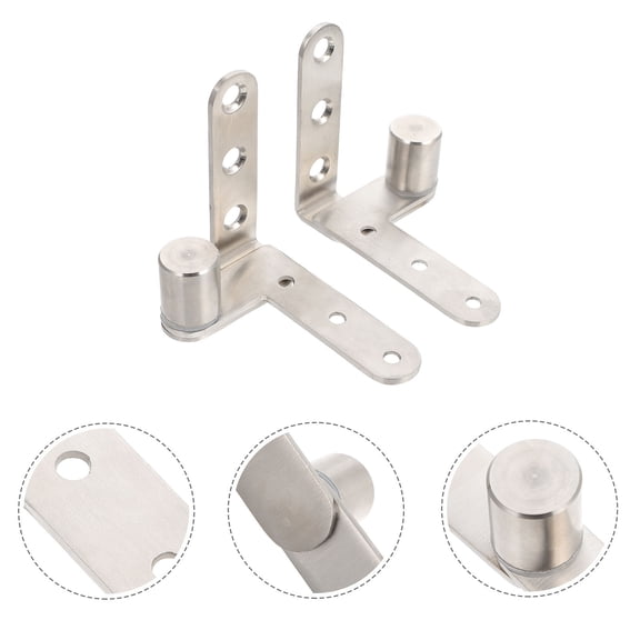 LOLIPPYY 2-Pack Heavy Duty Stainless Steel Pivot Hinges for Cabinet Doors Rust-Resistant Hardware for Home Use