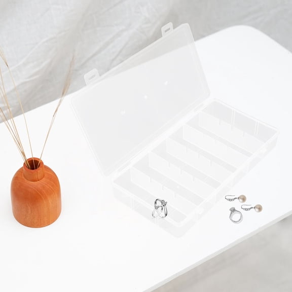 LOLIPPYY 2Pcs Plastic Dividing Organizer for Item Organization Transparent Trinket Box for Jewelry Storage