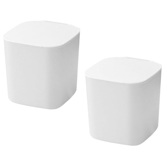 LOLIPPYY 2Pcs Plastic Laundry Powder Storage Box White Container for Brushes Stylish and Multi Functional