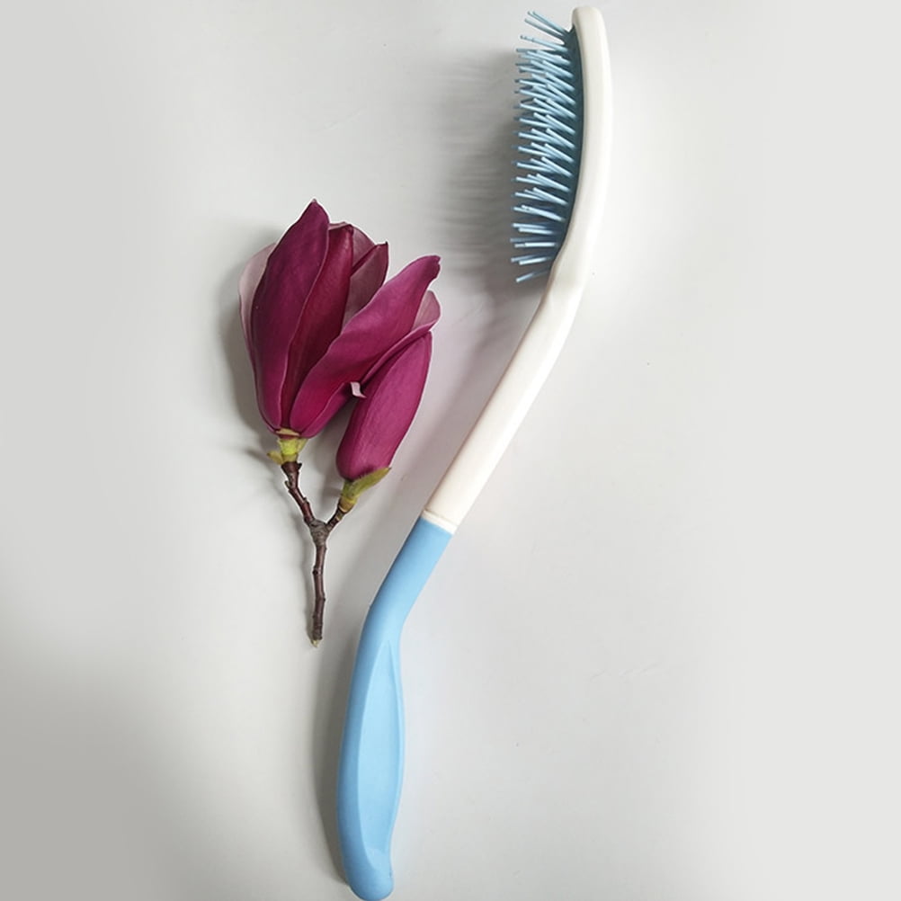 LOLIPPYY 2Pcs Plastic Long Comb with Ergonomic Bend Handle for All Hair ...