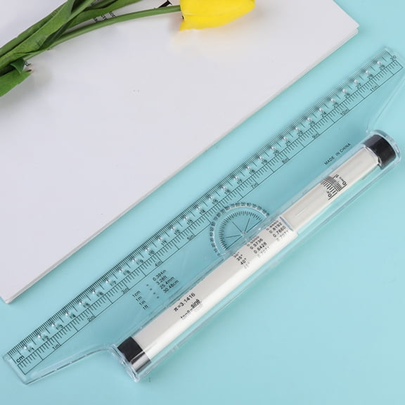 LOLIPPYY 2Pcs Plastic Parallel Rulers for Drawing Measuring Circles Arcs and Parallel Lines Lightweight Portable Tool