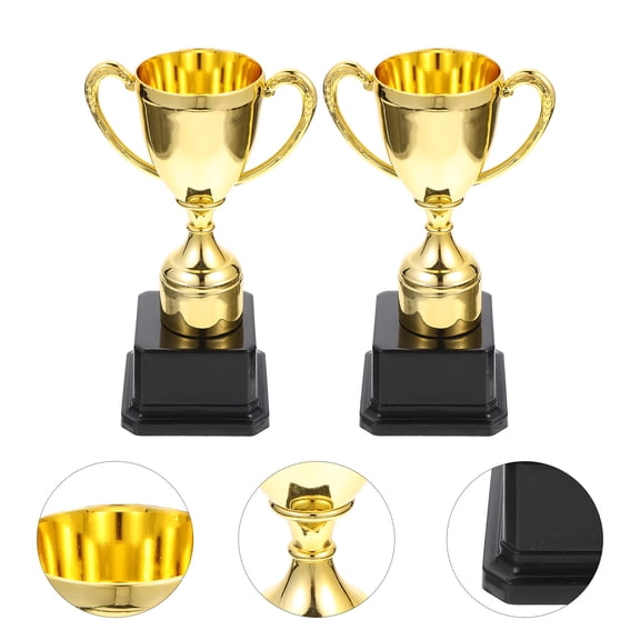 LOLIPPYY 2Pcs Plastic Color Lightweight Trophies with Smooth Edges for Kids