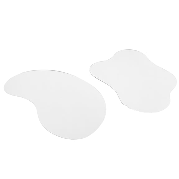 LOLIPPYY 2Pcs Plated Silver Curved Lake Mirror for Holiday Village Pond Decor Adds Dynamic Reflection Effects