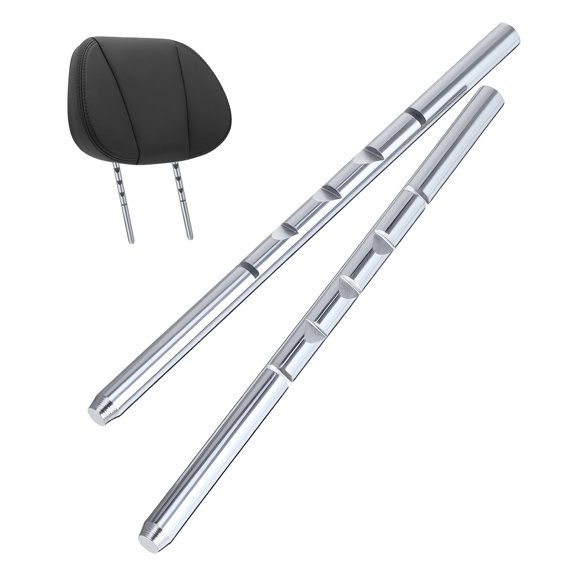 LOLIPPYY 2Pcs Plated Silver Metal Car Headrest Rod Durable Straight Support Pole for Neck Comfort and Easy Installation