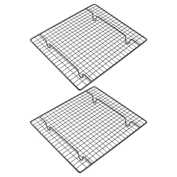 LOLIPPYY 2Pcs Plated Silver Pastry Cooling Rack Stainless Steel Cooking Rack for Baking and Roasting