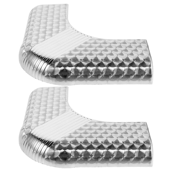 LOLIPPYY 2Pcs Plated Silver Plastic Pool Table Corner Bumper Guards with Textured Impact Protection