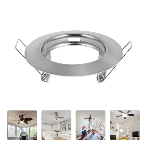 LOLIPPYY 2Pcs Plated Silver Recessed Light Covers with Durable Construction for Multiple Spotlight Bulbs