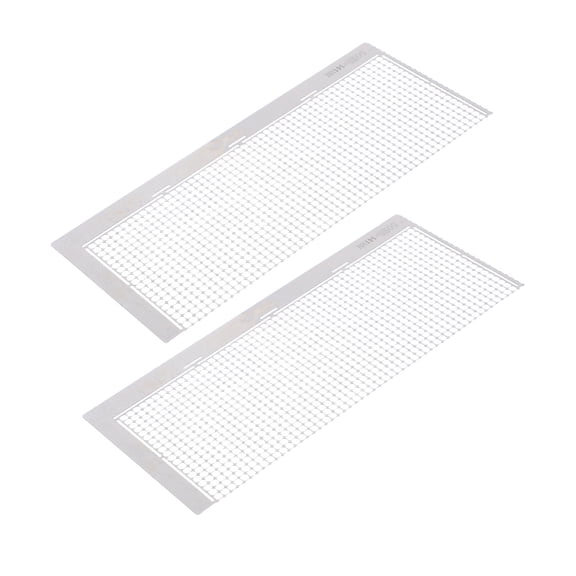 LOLIPPYY 2-Pack Plated Rhinestone Embroidery Mesh Rulers for Precise Placement and Easy Calibration Tools