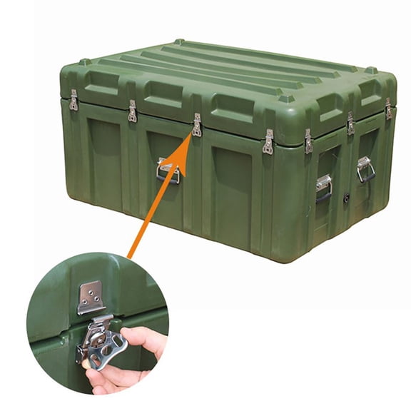 LOLIPPYY 2Pcs Plated Silver Stainless Steel Box Latch Lock Spring Loaded Case Mount Easy Installation