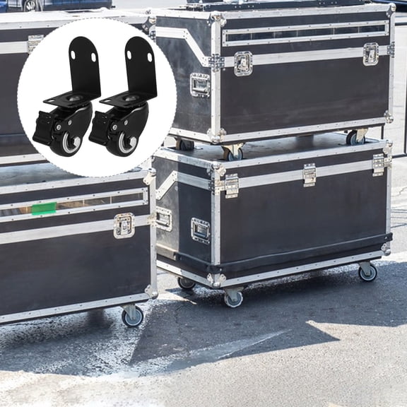 LOLIPPYY 2-Pack Polyurethane Outdoor Casters for Sound Systems, Quiet Rubber Replacement Wheels for Furniture
