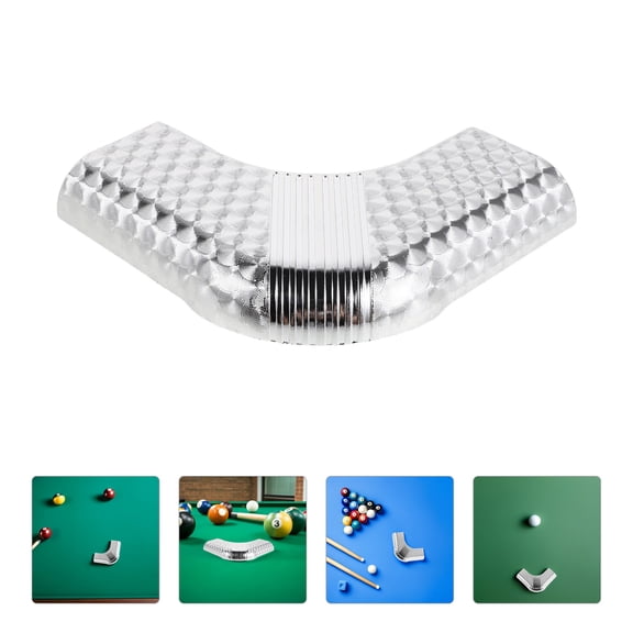 LOLIPPYY 2Pcs Pool Table Corner Guard Plated Silver Plastic Billiard Table Corner Cap Replacement