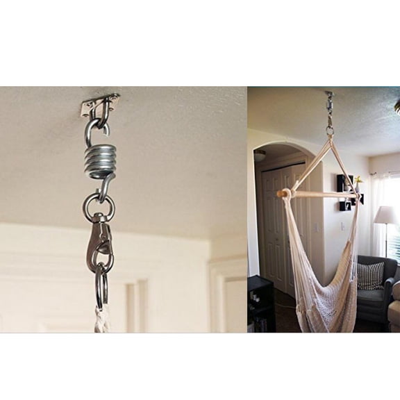 LOLIPPYY 2Pcs Porch Swing Springs Heavy Duty Steel with Dual Swivel Hooks for Hanging Use