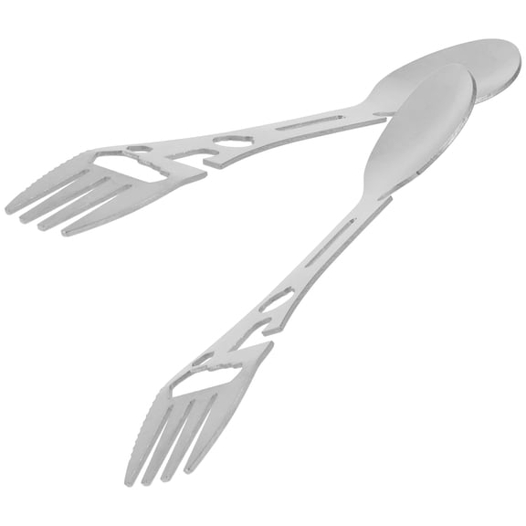 LOLIPPYY 2-Pack Portable Camping Spork Set, Rust-Resistant Outdoor Fork and Spoon Combo, Lightweight Cutlery for Hiking
