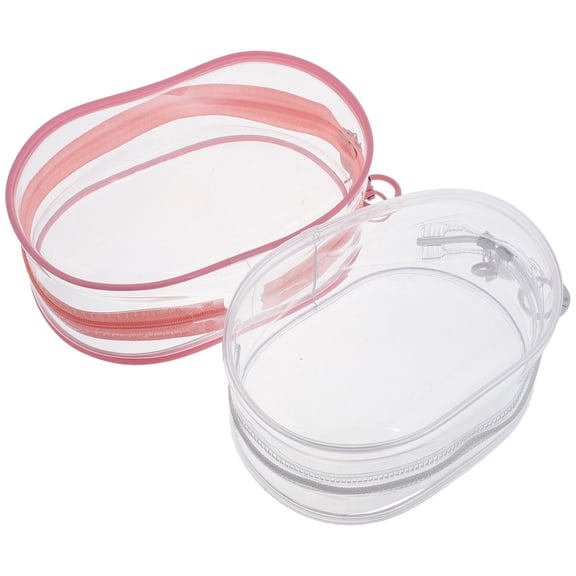 LOLIPPYY 2-Pack Portable Clear Display Bags for Small Collectible Dolls, Action Figures, Miniatures Storage and