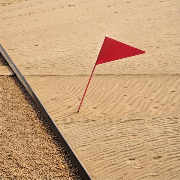 LOLIPPYY 2Pcs Portable Landscape Markers Triangle Flags for Outdoor Sports Use