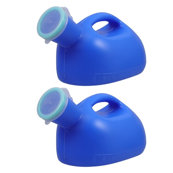LOLIPPYY 2Pcs Portable Male Urinals With Lid Blue Compact Design For Travelers