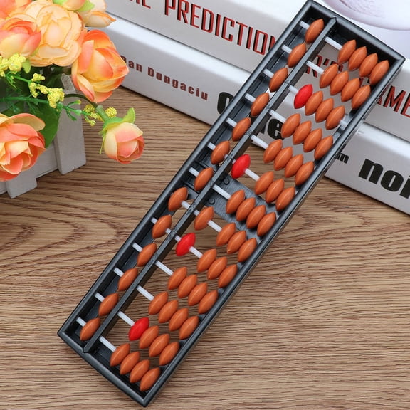 LOLIPPYY 2Pcs Portable Multi-Function Counting Abacus Small Brown Arithmetic Tool