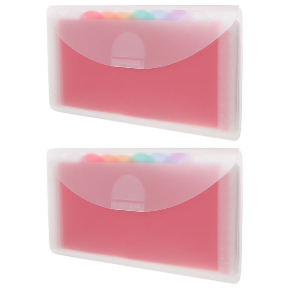 LOLIPPYY 2Pcs Portable Multi Grid File Folder Organizer for Bills Contracts and Statements