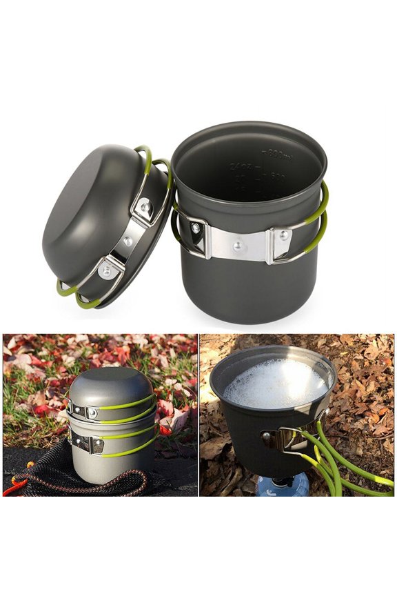 2-Pack Foldable Portable Pot Handles Lightweight Grey Cookware Accessories for Camping Backpacking Outdoor Cooking