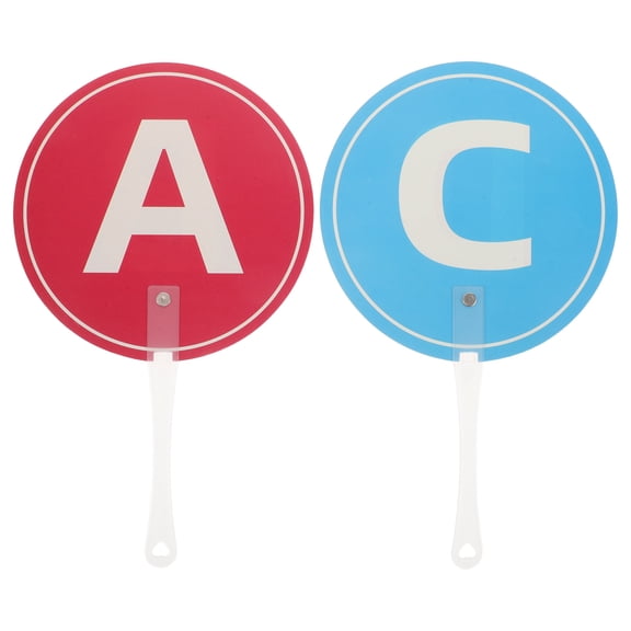 LOLIPPYY 2Pcs Portable Voting Boards Letter Answer Paddles for Teacher Student Interaction