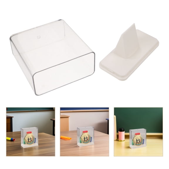 LOLIPPYY White Medal Display Box, Easy Storage and Protection, Portable for Events, 2Pcs