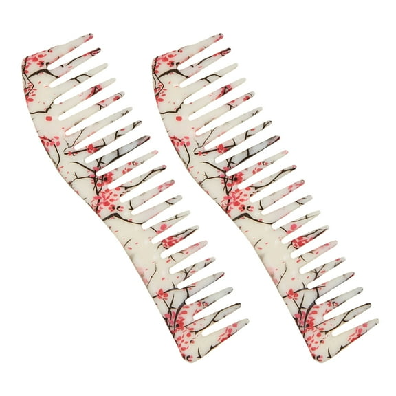 LOLIPPYY 2Pcs Portable White Men Hair Styling Comb for Smooth Hair and Scalp Blood Circulation