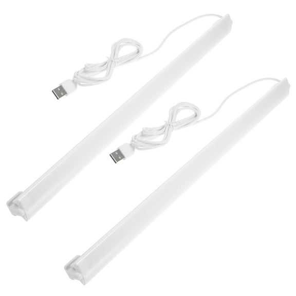 LOLIPPYY 2-Pack Portable White USB Powered Reading Lamp Bar with Flicker- Light