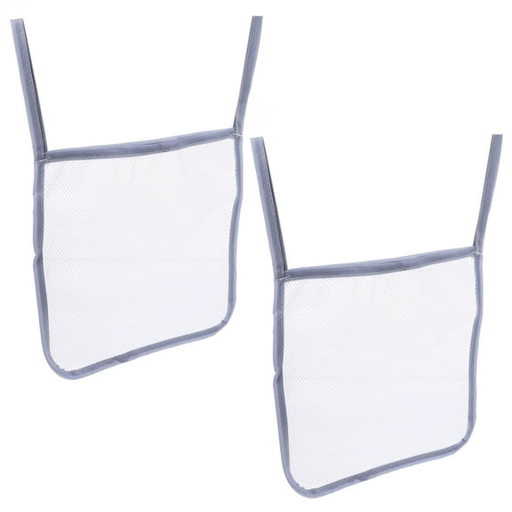 LOLIPPYY 2-Pack White Mesh Pram Storage Bags for New Parents with Simple and Practical Design