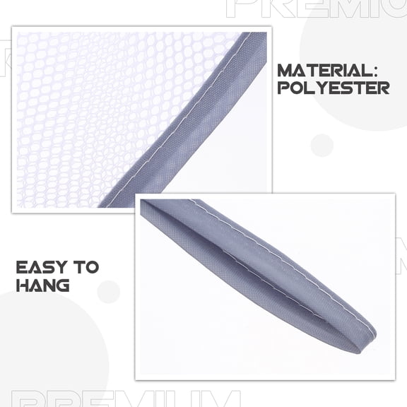 LOLIPPYY 2-Pack White Polyester Stroller Mesh Bags, Portable Organizer for Outdoor Use and Shopping Convenience