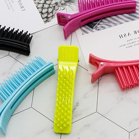 LOLIPPYY 2Pcs Professional Hair Salon Clips Green Sectioning Clips for Hair Styling and Layering