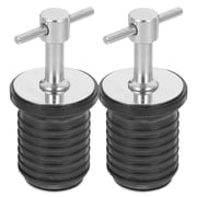 LOLIPPYY 2-Pack Professional Kayak Drain Plugs, Handmade Stainless Steel Boat Scupper Stoppers, Set