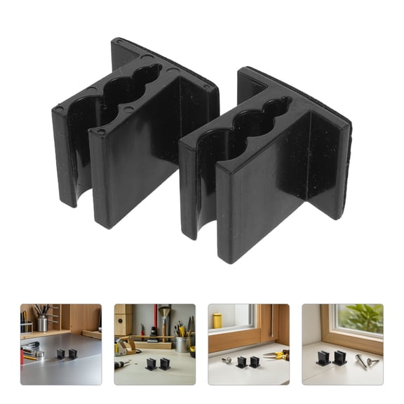 LOLIPPYY 2Pcs Professional Wireless Microphone Clip Black Portable Lavalier Mic Clamp for Tent Use Adhesion