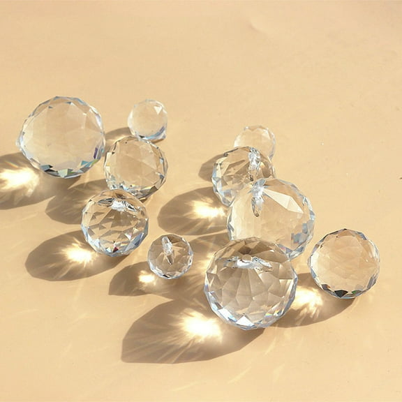 LOLIPPYY 2Pcs Quality Clear Crystal Ball Feng Shui Crystals for Chandelier Light Decoration