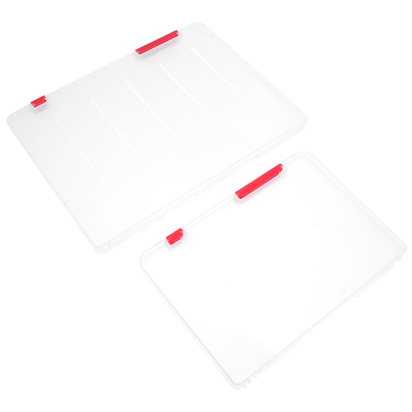 LOLIPPYY 2Pcs Red Document File Box for Desktop Use Lightweight ...
