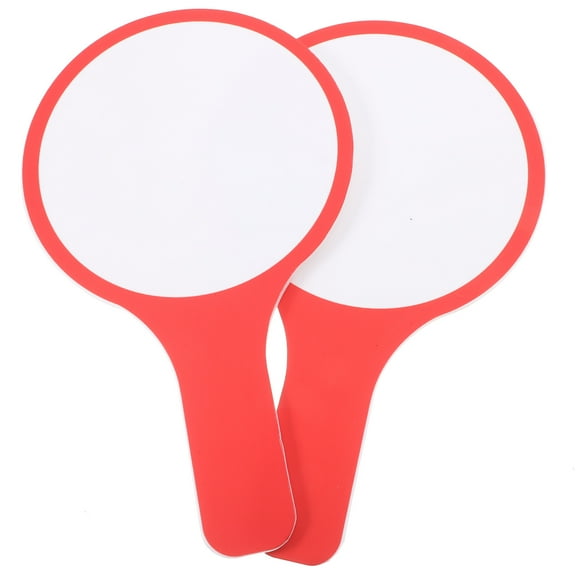 LOLIPPYY 2Pcs Red Handheld White Boards with Erasable Surface for Bidding and Judging Use