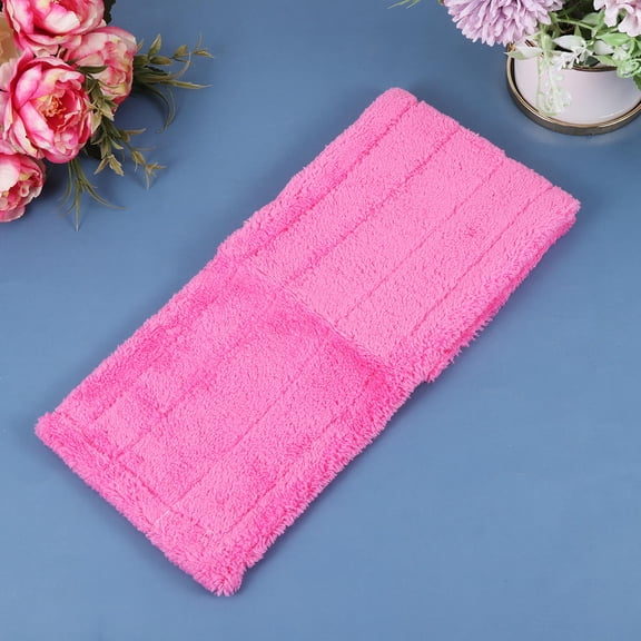 LOLIPPYY 2Pcs Red Microfiber Mop Cap Refill Ideal for Cleaning Ceramic Glass Marble and Vinyl Floors