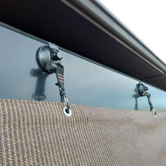 LOLIPPYY 2-Pack Red Cup Hooks for Bathroom, Shower, Window - High-Grade ABS with Strong Adhesive Grip