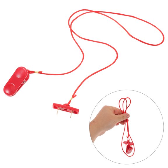 LOLIPPYY 2Pcs Red Treadmill Safety Clip Replacement with Emergency Stop Function for Running Machine Fitness Equipment