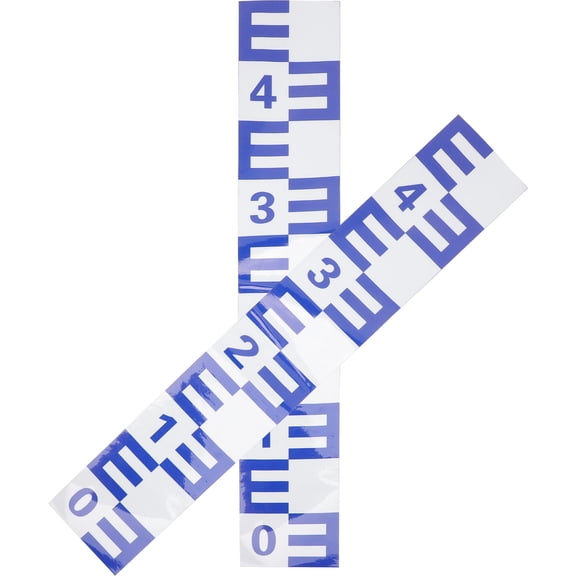 LOLIPPYY 2Pcs Reflective Water Level Gauge Sticker Durable Adhesive Measuring Tool for Ponds