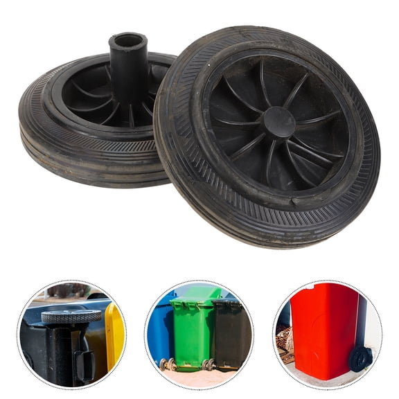 LOLIPPYY 2-Pack Trash Can Replacement Wheels for Wastebaskets with Scratch-Resistant Material