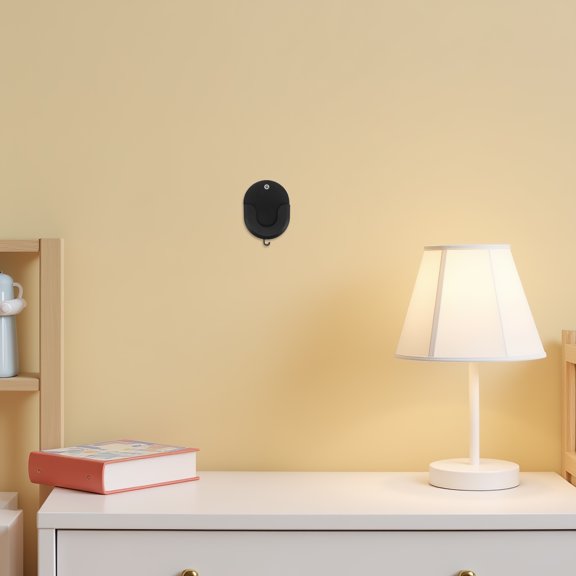 LOLIPPYY 2Pcs Rental Friendly Black Adhesive Camera Mount for Indoor Wireless Security and Pet Monitoring