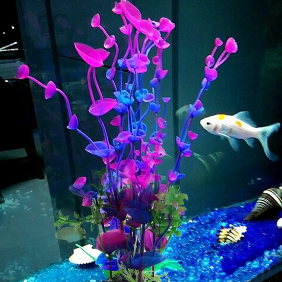 LOLIPPYY 2Pcs Reptile Terrarium Decor Artificial Water Grass for Clean Environment Use