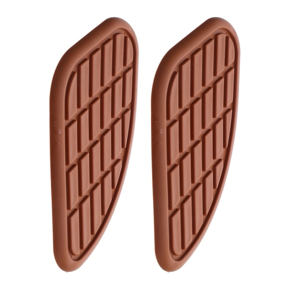 LOLIPPYY 2Pcs Retro Style Motorcycle Tank Side Stickers Brown Rubber with Strong Adhesion