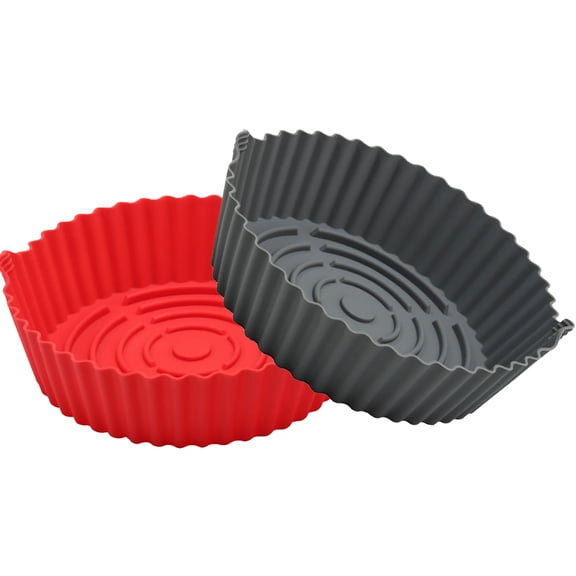 LOLIPPYY 2Pcs Reusable Air Fryer Silicone Pot Non-stick Baking Liner for Cooking Enthusiasts